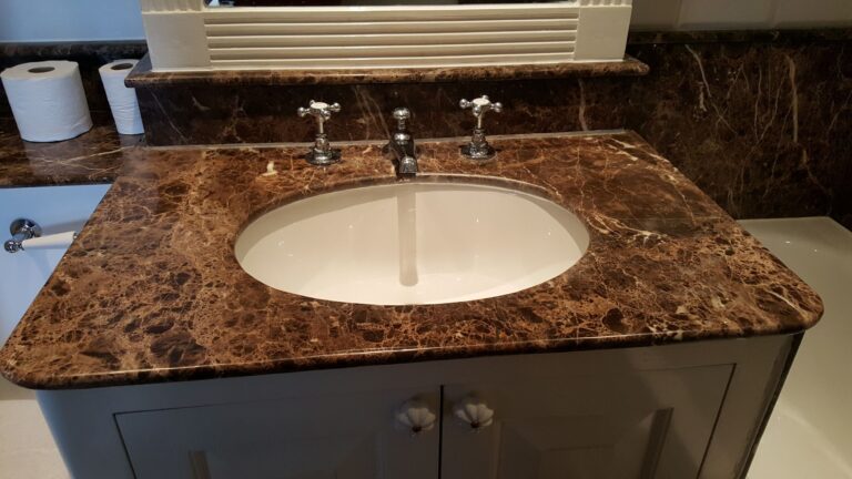 Limescale Removed & Marble Vanity Top Repolished